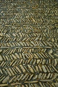 Paving stones alter weg area
