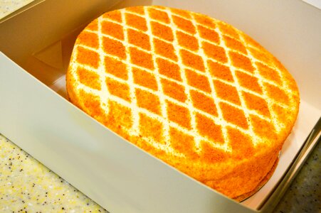 Sweet bakery orange cake photo