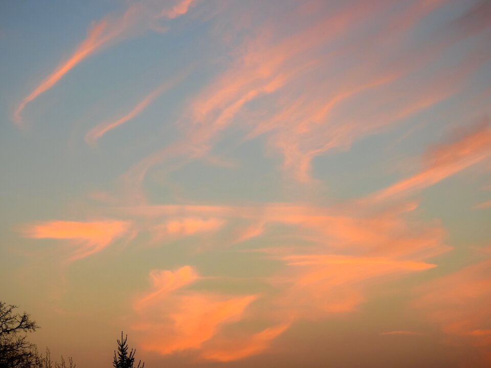Background clouds evening sky