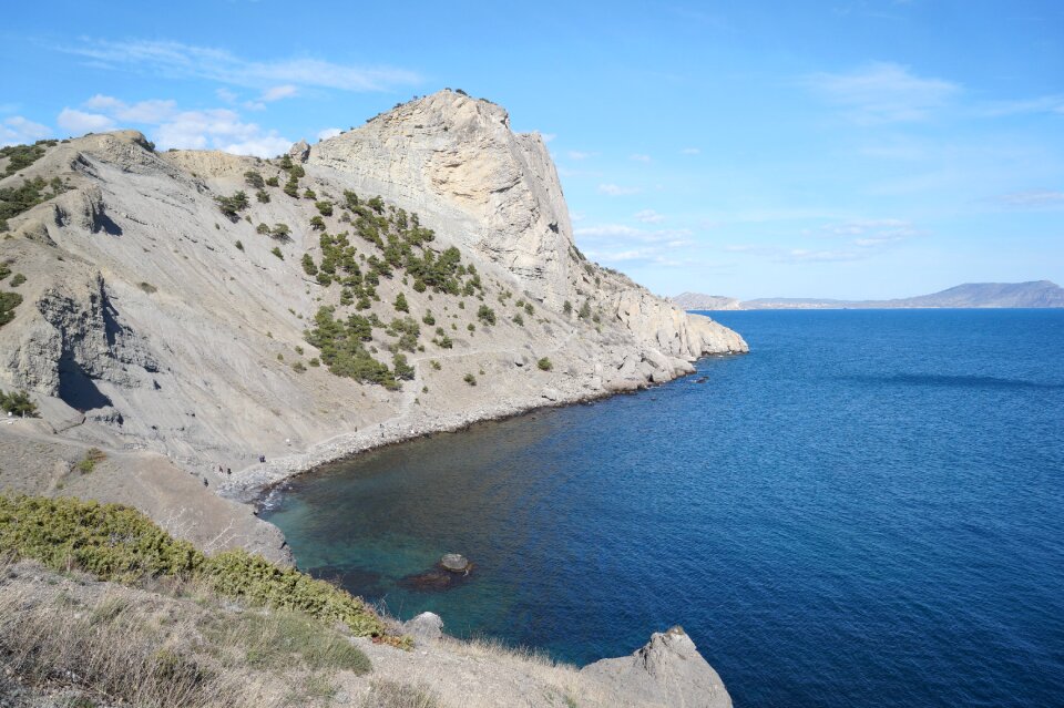Black sea bay mountains