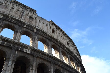 Blue rome colosseum
