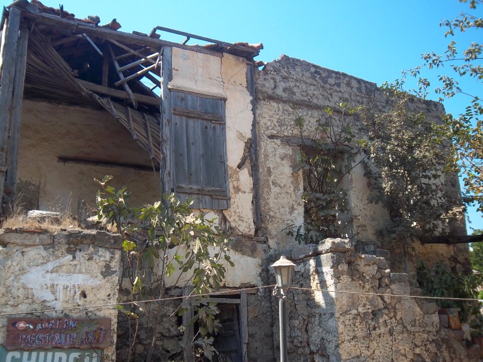 Destroyed invaded facade
