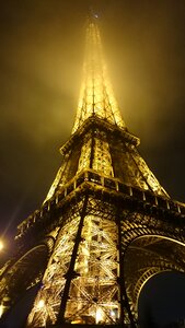 Paris eiffel tower night photo