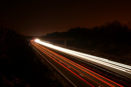 Long night traffic photo