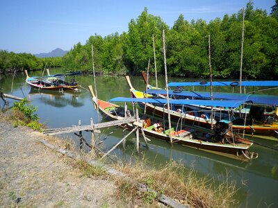 Fishing boats thailand colorful photo