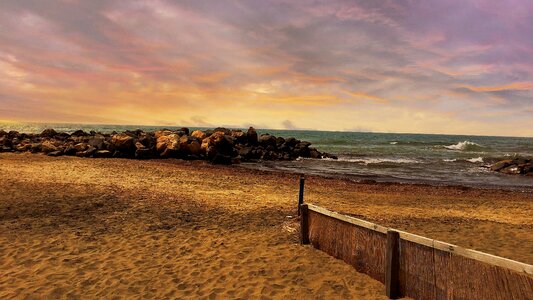 Stones beach fence