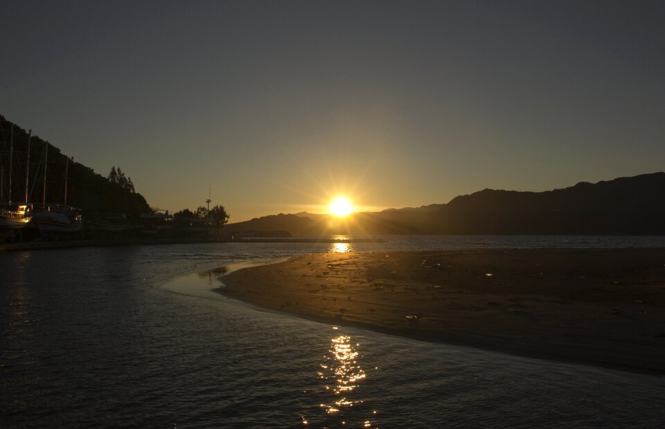 Sunset water sky
