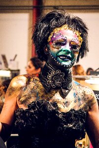 Presentation model face painting
