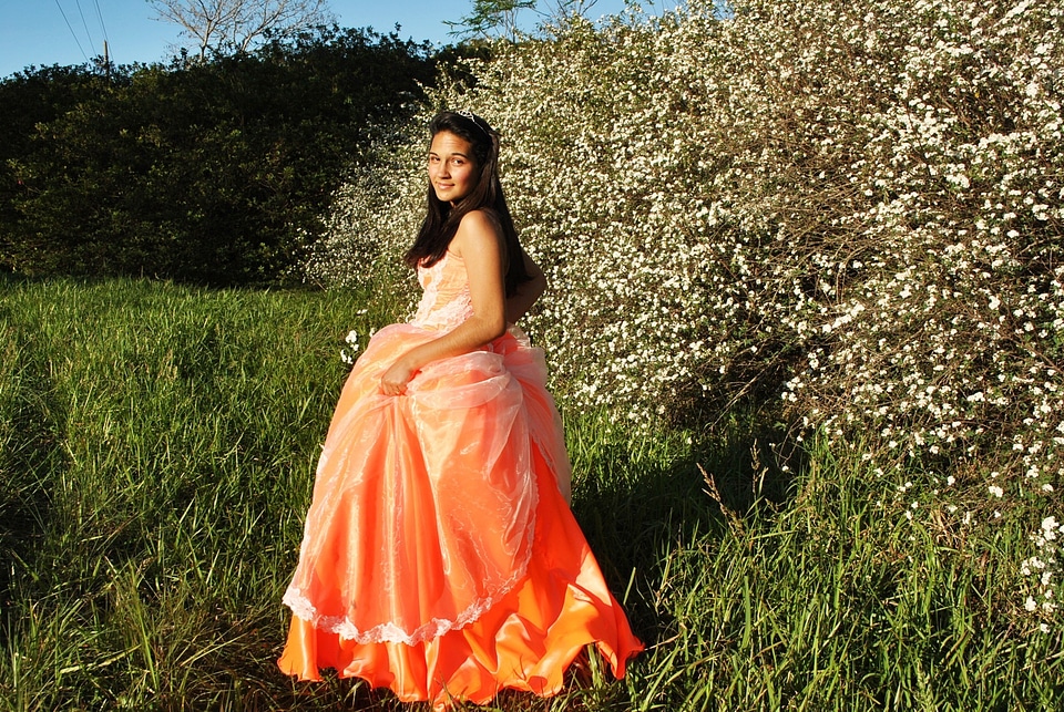 Princess outdoors walking