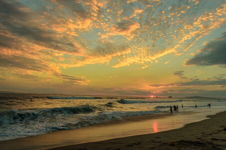 Sky horizon coastline photo