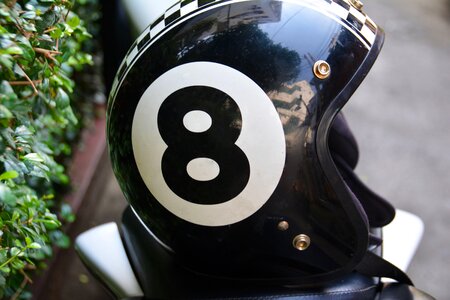 Motorbike number helmet