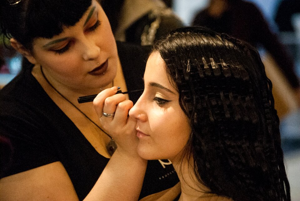 Face painting young women