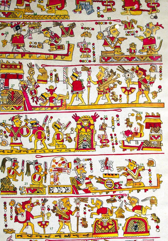 Aztec image fabric