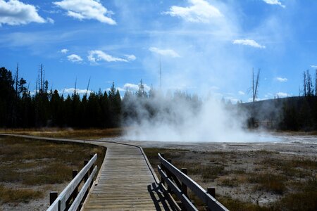 Steam landscape geothermal photo