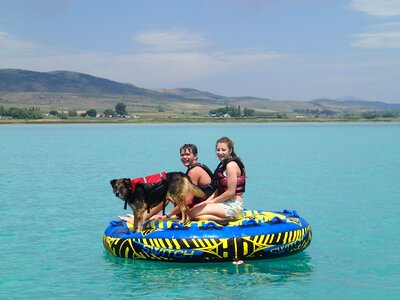 Blue water tube photo