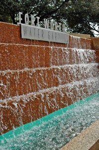 Fountain spray blue photo