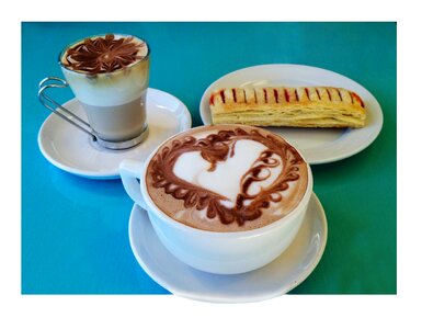 Bakery turnover coffee love