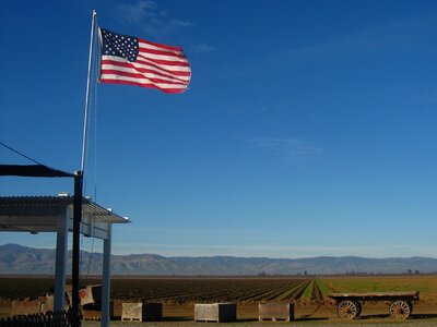 Earth blue sky stars and stripes