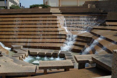 Fountain spray blue photo