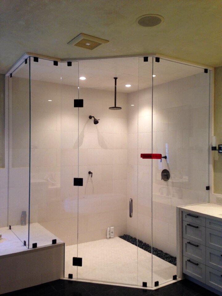 Interior design brown shower
