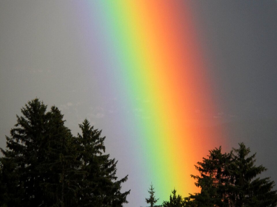 Rainbow landscape sky