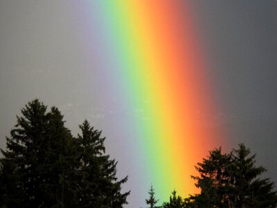 Rainbow landscape sky