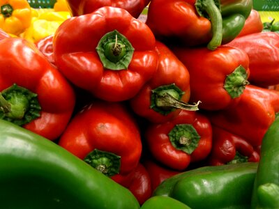 Bell peppers red vegetables photo