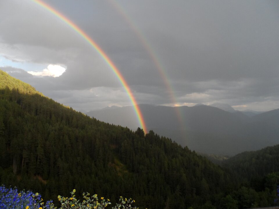 Rainbow mountain landscape