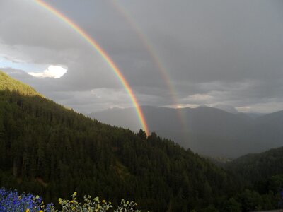 Rainbow mountain landscape