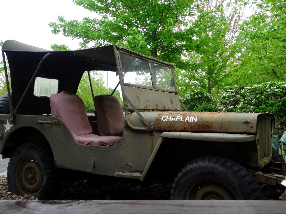 Vehicle vintage chaplain jeep