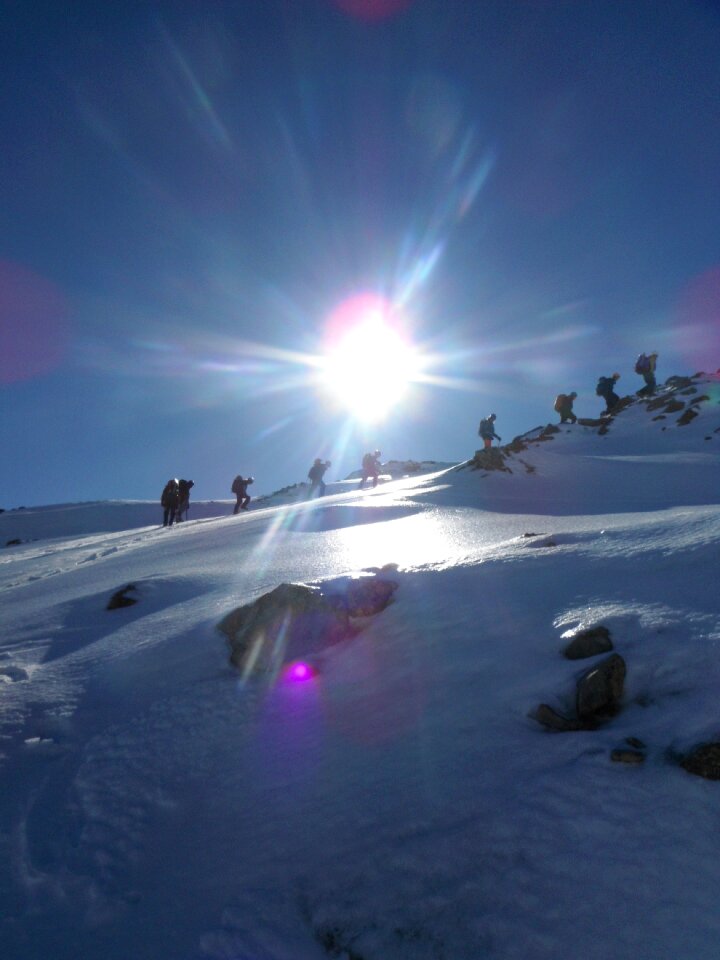 People trekking hiking