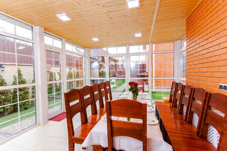 Interior veranda table photo