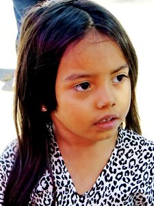 Girl face naivety