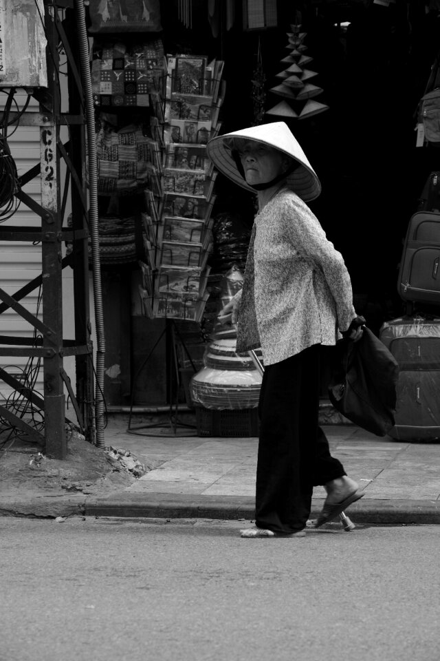 Asia woman road photo