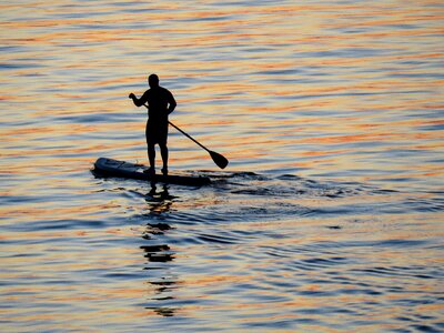 Loneliness sunset character photo