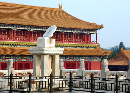 Sundial forbidden city beijing architecture photo