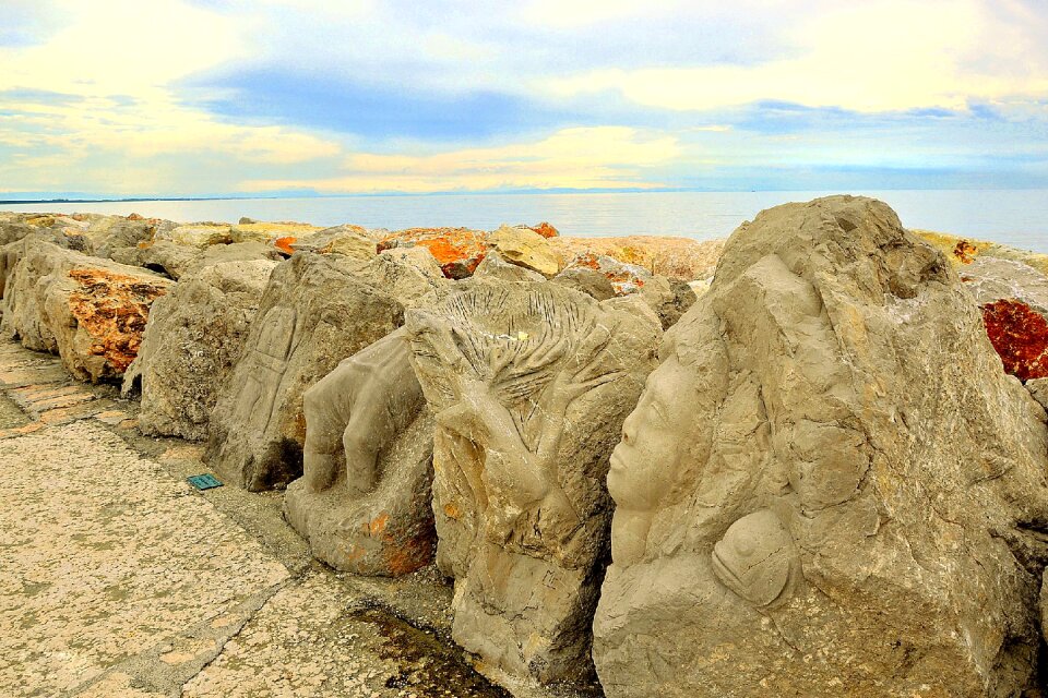 Summer beach cliff