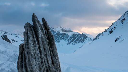 Switzerland winter rock