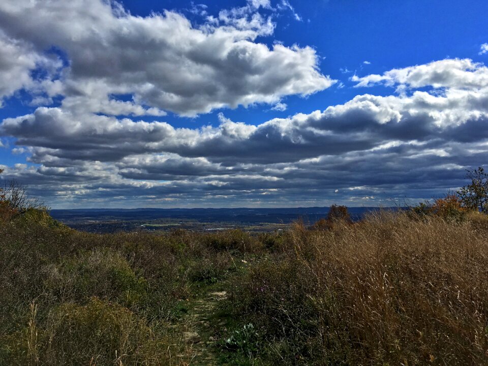 Backpacking footpath sky