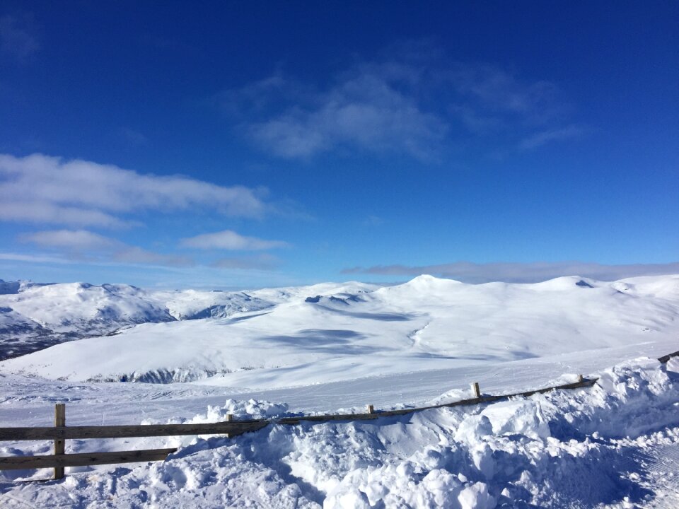 Winter white mountain top
