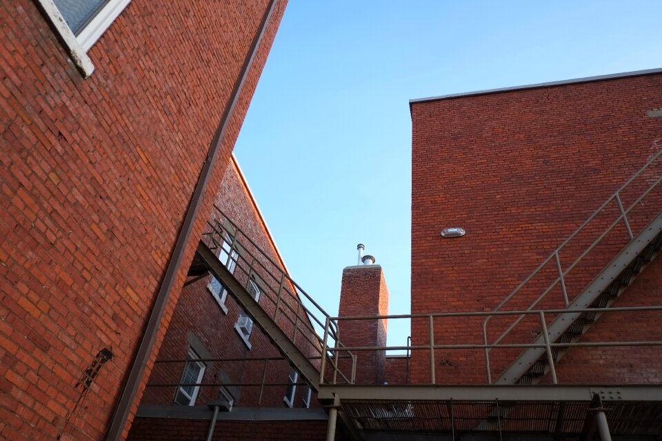 Exterior stairs brick stone