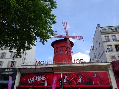 Paris france red mill photo