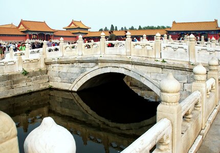 Forbidden city bridge guardrail photo