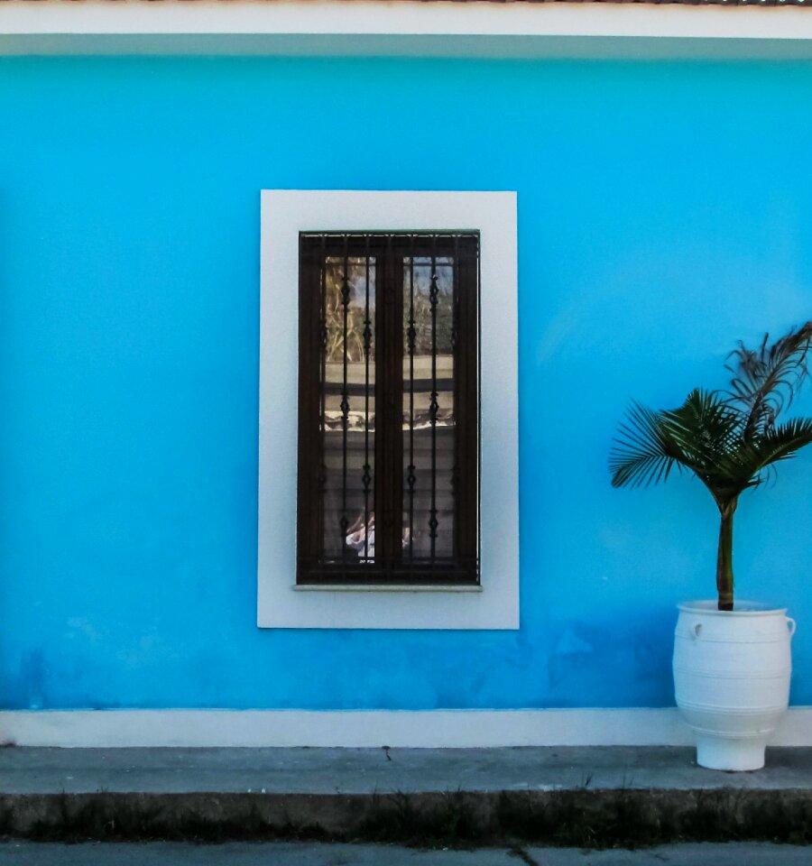Old house window wall