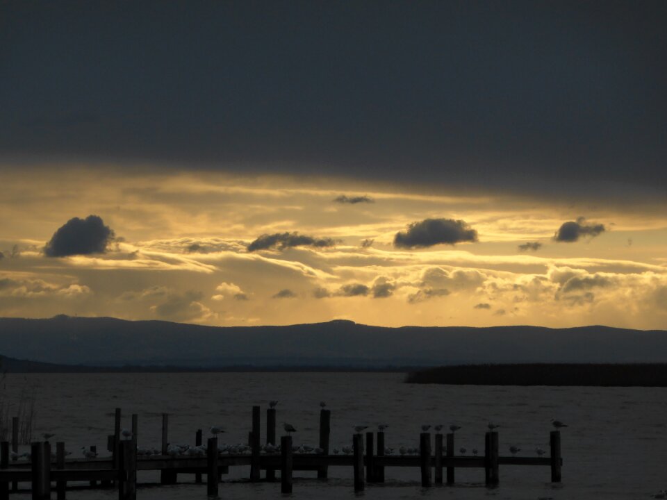 Nature dark clouds morning