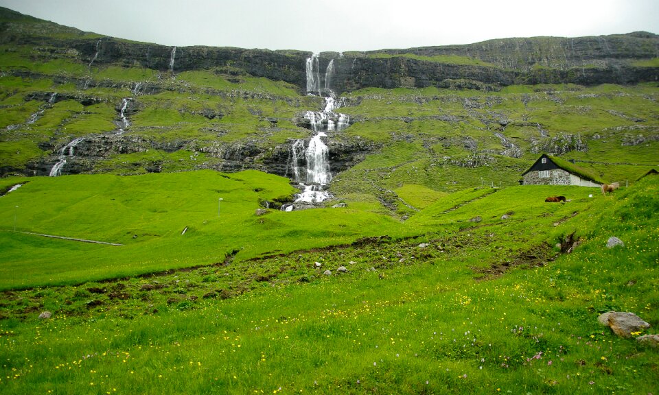 Cascades pastures cliffs