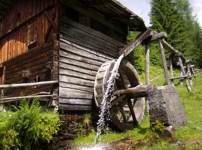 Spring trentino water mill