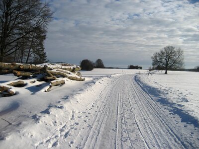 Swabian alb winter snow landscape photo