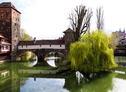 Bridge wooden bridge river