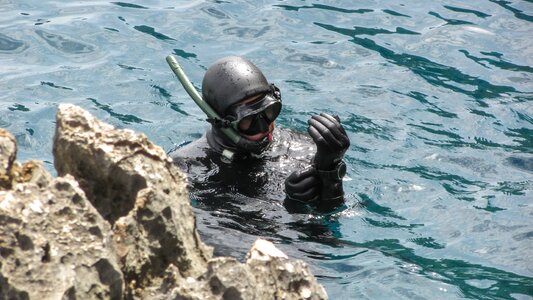 Sport activity scuba diving photo
